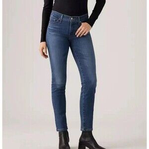 Levis 312 Shaping Slim Jeans Womens Medium Wash Stretch Size 30x28